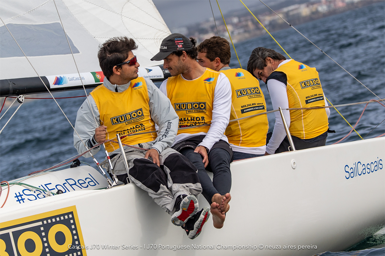 Members of KUBOO Sailing Team at J70 Portugal Championship in Cascais, 2023