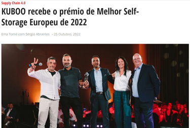 KUBOO recebe o prémio de Melhor Self-Storage Europeu de 2022