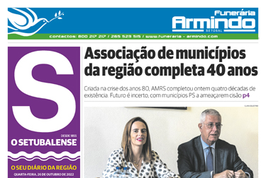 Capa jornal O Setubalense. Artigo publicado no jornal O Setubalense.