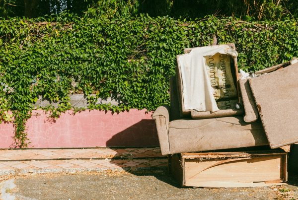 furniture on the sidewalk
