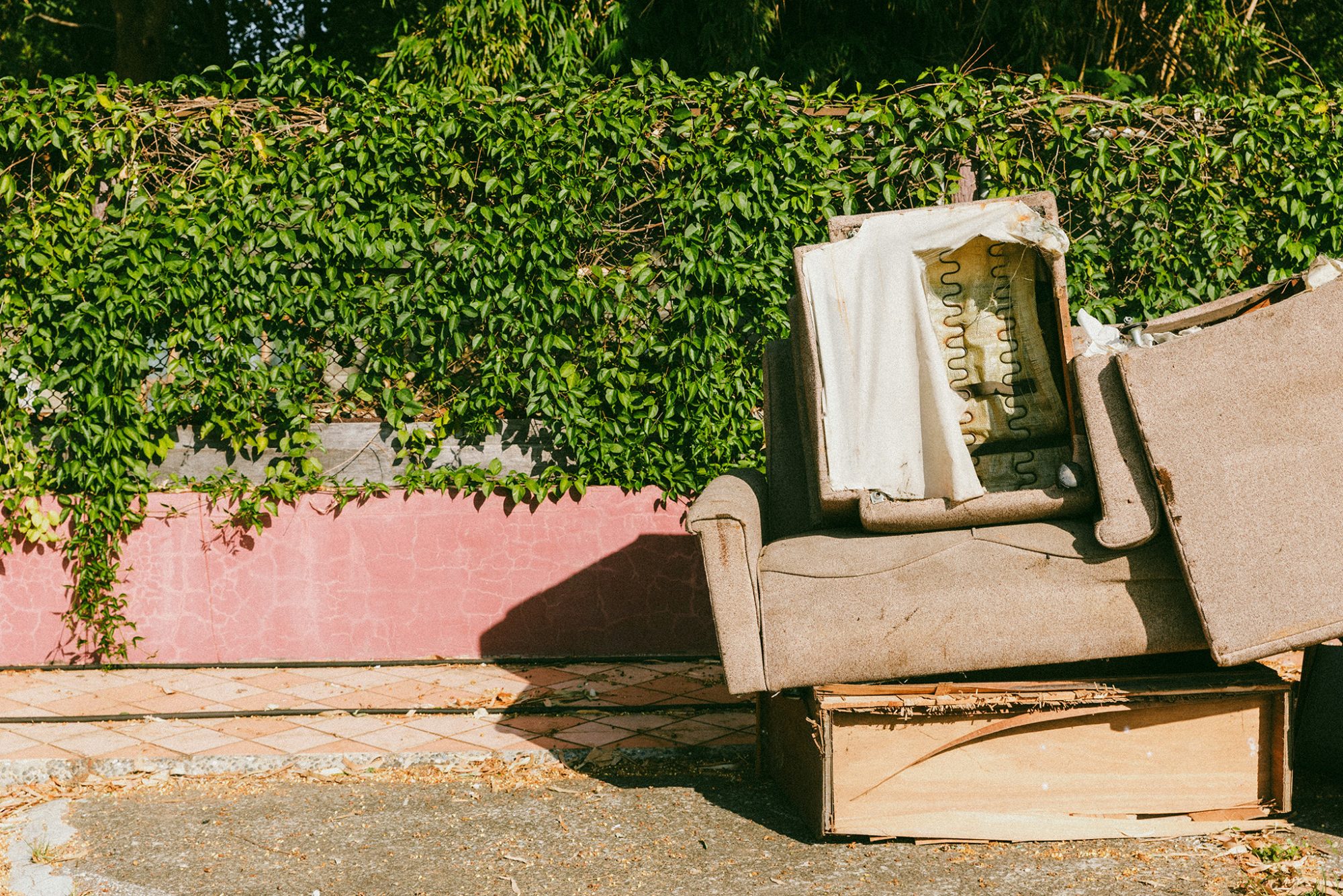furniture on the sidewalk