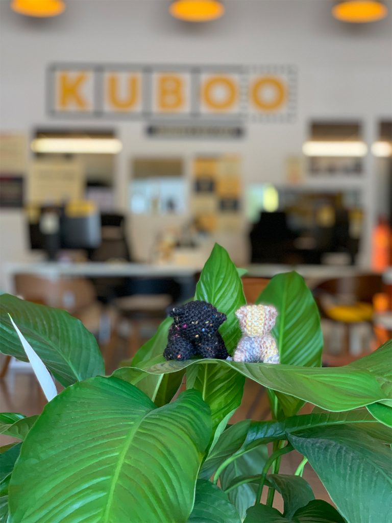 TWO WOOL DOLLS ON A PLANT IN KUBOO CARNAXIDE